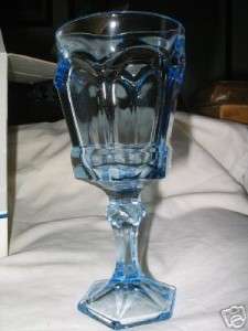 Fostoria crystal glass LIGHT BLUE VIRGINIA Goblets  