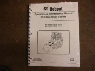 Bobcat S70 skid loader Owners Maintenance Manual  