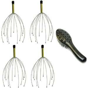  Heavenly Touch Scalp Massager 4 Pack and Vibrating Hair 
