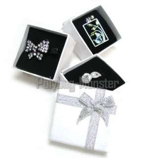 15 White Jewelry Gift Box Ring Earring Brooch #2 6  