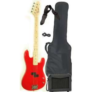  Full Size Electric Bass Guitar Starter Beginner Pack with Amp 