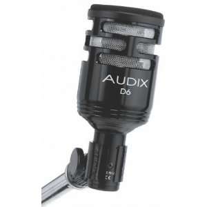    Audix D6 Large Format Bass Drum Microphone Musical Instruments