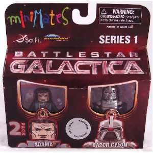 Battlestar Galactica Exclusive Mini Mates Series 1 Adama and Razor 