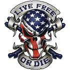 LIVE FREE DECAL GRAPHIC for MOTORCYCLE WINDSCREEN​S SKUL