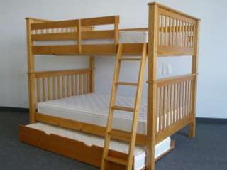 Bunk Bed   Full over Full Mission Honey with Trundle for only $555