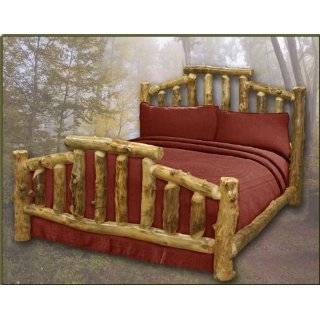 King Size Aspen Mountain Cottage Log Bed