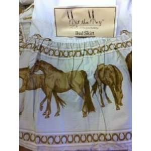  Hit the Hay Bed Skirt Skirting Dust Ruffle Horses Size 