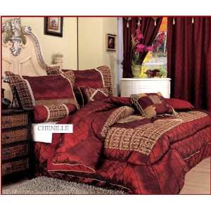   Chenille Comforter Set Bed in a bag for Queen Size Bedding Home