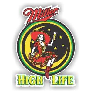  Miller Beer High Life Girl Sign car bumper sticker 5 