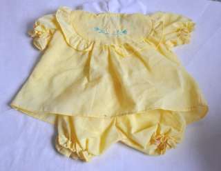 Doll Clothes Cabbage PAtch Kids Yellow Dress  