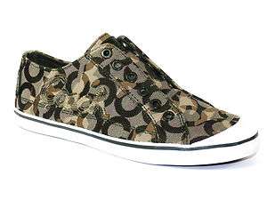 Coach Olive Green and Khaki Camo Keeley Sneakers Sizes 7, 7.5, 8, 8.5 