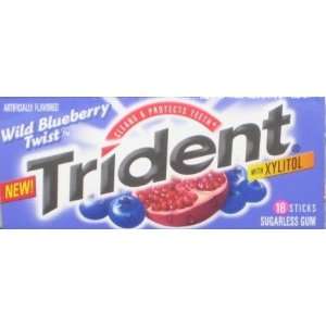 Trident Wild Blueberry Twist Chewing Gum Grocery & Gourmet Food