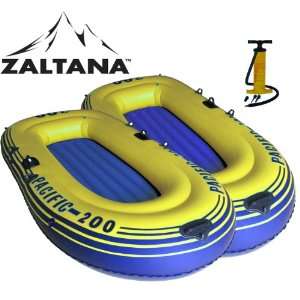  2Pcs PVC Inflatable Boat and Air Pump set Sports 