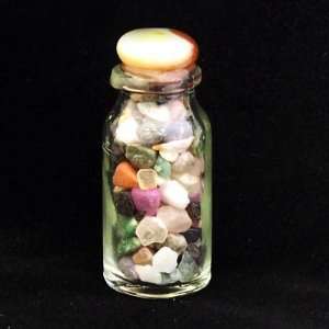   Natural Crystal Chips in a Bottle   Tree Agate   1pc. 