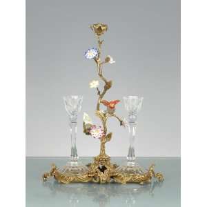  Crystal and Brass Decorative Candle Holder Everything 