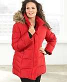    Calvin Klein Plus Size Coat, Hooded Short Down customer 