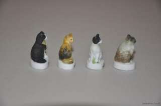 FINE PORCELAIN HAND PAINTED THE CAT FIGURINES #2  