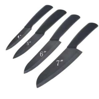 Chef Ceramic Knife Kitchen Black Cutlery Knives Size 4 5 6 7 