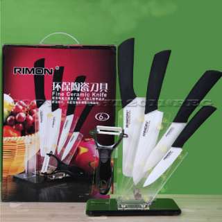 RIMON 4+5+6 INCH CERAMIC KNIFE SET LOT OF 3 CUTLERY KITCHEN CHEFS 
