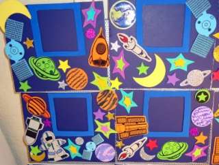 12 Outer Space Astronaut Magnetic Frames / Party Favors  