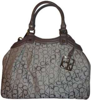  Womens Calvin Klein Purse Handbag Hudson Satchel Taupe 