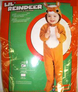 Lil Reindeer Deer Child Christmas Holiday Costume Infant 1 2 NIP 
