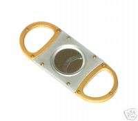 CIGAR CUTTER Stainless Steel Gold Guillotine Silver  