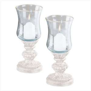  Antiqued Glass Candle Holders