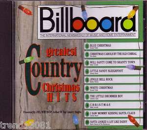 Billboard Greatest Country Christmas Hits Rhino CD Classic 50s 60s 
