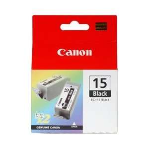 Canon 2PK BCI 15BK BLACK INK CARTPIXMA IP90/ BJC I70/ BJ 