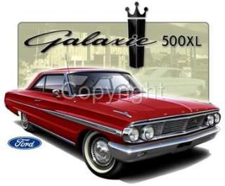 1964 Galaxie 500XL Classic Coupe Ford Licensed T shirt #7301  