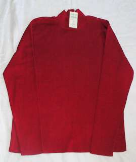 Coldwater Creek CRANBERRY RED SILK TURTLENECK SWEATER XL New with Tag 