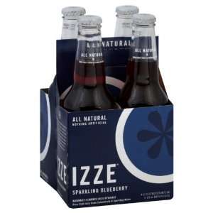  Izze Juice Beverage, Sparkling Blueberry 4pk 12 Oz Bottles 
