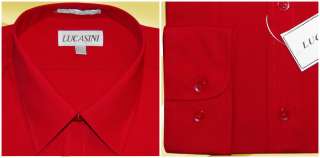 RED 17.5 38/39 OXFORD FRENCH PLACKET DRESS SHIRT $55  