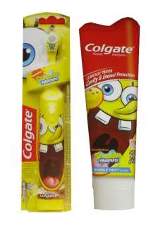  colgate spongebob toothpaste small oscillating head with extra soft 