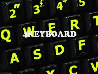 English UK Glowing Fluorescent keyboard stickers are vibrant, bright 