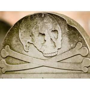 Details from Headstones in an Old Cemetery in Boston, Massachusetts 