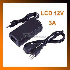   12V 3A 36W AC Power Adapter Supply for PC LCD Monitor + Cable S  