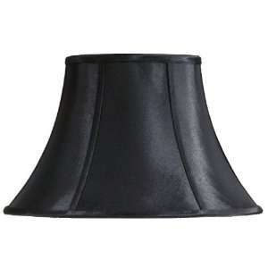   in. Wide Bell Clip On Chandelier Lamp Shade, Black Fabric Shade, B8853