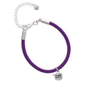 bff   Best Friends Forever   Text Chat Charm on a Purple Malibu Charm 