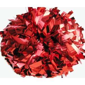   /PAIR)Large Glitter Cheerleading Pom Poms   Red