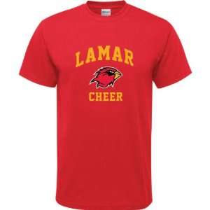  Lamar Cardinals Red Youth Cheer Arch T Shirt Sports 
