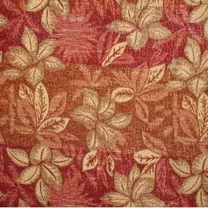  56 Wide Chenille Fabric Lupone Red/Amber By The Yard 