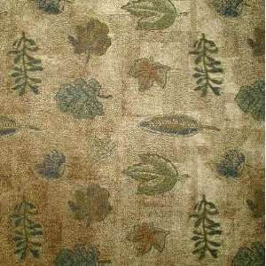  54 Wide Chenille Fabric Leaf Blocks Deep Sage By The 