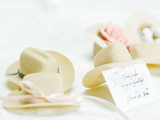   miniature country or western theme cowboy hat wedding favors item