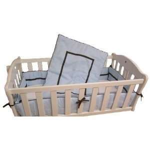 Baby Doll Bedding Hotel Style Port a Crib Bedding Set, Blue 