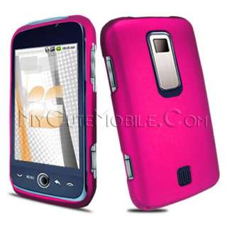 Huawei Ascend M860 Case   Pink Rubberized Faceplate Cover (Cricket)