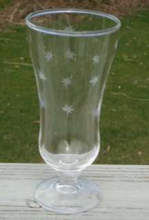 CUT STAR STARS GLASS Crystal 8z PARFAIT SHERBET GOBLETS  