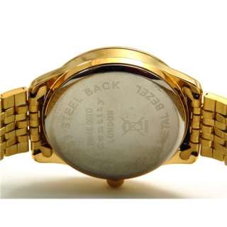 Identity Gents Gold Look Calendar Watch  