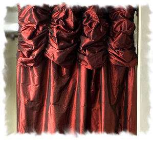 Custom PAIR Ruched Top Drapes Made with YOUR FABRICS  